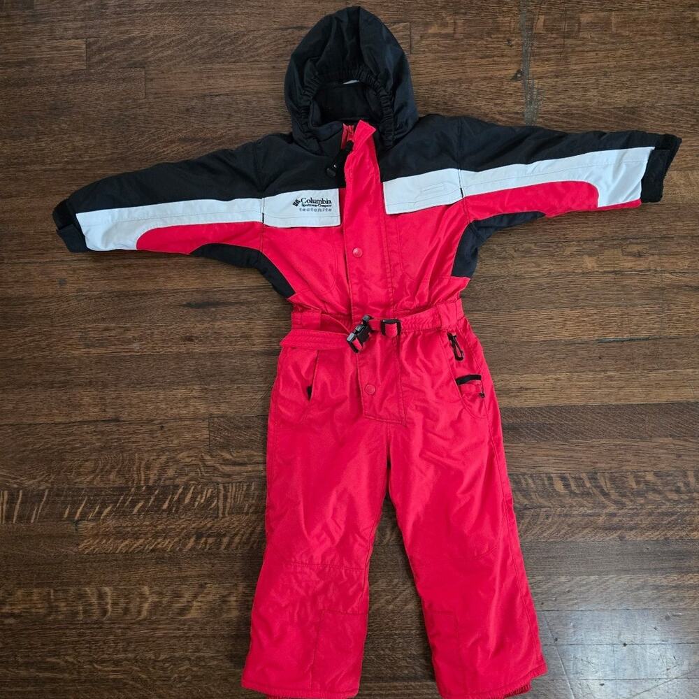 Columbia Sportswear Tectonite Snow Ski Belted Suit Red & Black Size 4T